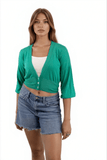 Subtle Luxury Emerald / XS/S Daisy Balloon Sleeve Almost Vintage Sweater