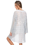 Subtle Luxury Kimono Coastal Lace Kimono with Embroidery