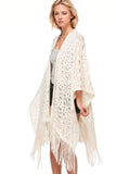 Subtle Luxury Kimono Ivory / One Size Joplin Novelty Knit Kimono