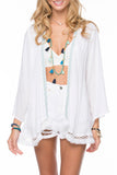 Subtle Luxury Kimono S/M / White / 100% Viscose Oahu Kimono
