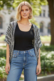 subtle-luxury-knit-scarf-nAlmost Vintage Chunky Stitch Sweater Knit Throw On Shrug black grey 2
