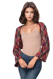 Subtle Luxury Knit Scarf Vintage Knit Diamond Stripe Shrug / Multi Vintage Knit Diamond Stripe Shrug