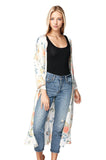 Subtle Luxury Luxury Kimono Bed to Brunch Robe Coverup Kimono in Soft Bouquet Print