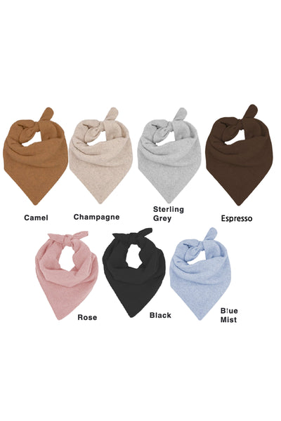 Subtle Luxury Luxury Scarf 100% Cashmere Knit Luxury Square Bandana Scarf Accessory