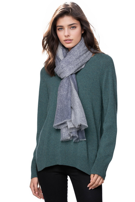 100% Cashmere Luxury Scarf, New York Parkway in Fawn
