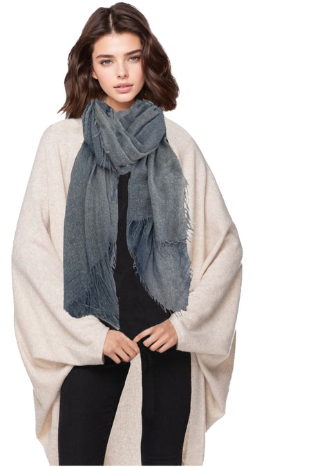 Hand Knit 2-Way Net Infinity Scarf in Tan by Spun
