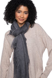 Subtle Luxury Luxury Scarf Charcoal / One Size 100% Cashmere Luxury Scarf, New York Parkway in Charcoal