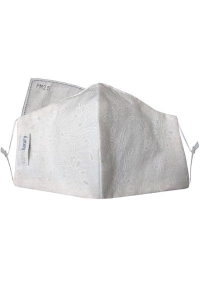 Subtle Luxury Mask One Size / 100% Cotton / White Subtle Luxury Mask Covering