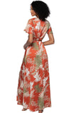 Subtle Luxury Maxi Bold Fern Print | Maxi Wrap Dress