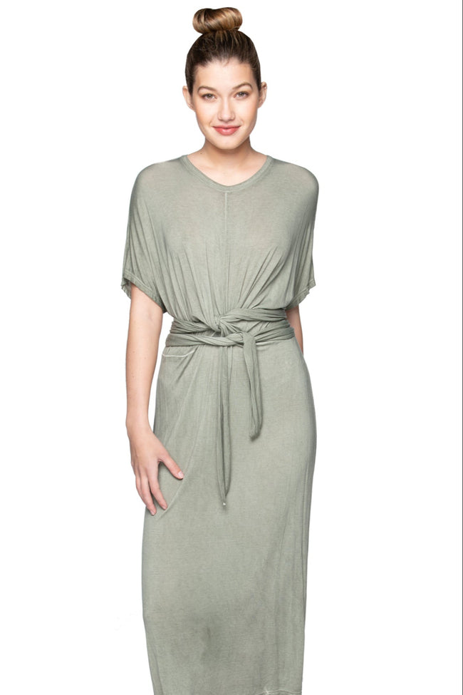 Subtle Luxury Maxi S/M / Avocado Outlander Jersey Dress