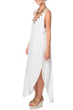 Subtle Luxury Maxi S/M / Ivory / 100% Rayon Pool Party Tank Dress