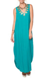 Subtle Luxury Maxi S/M / Seafoam / 100% Rayon Pool Party Tank Dress