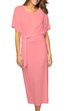 Subtle Luxury Maxi S/M / Watermelon / 100% Rayon Outlander Jacquard Pattern Dress