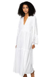 Subtle Luxury Maxi S/M / White / 100% Cotton Siren Cotton Eyelet Maxi Sun Dress
