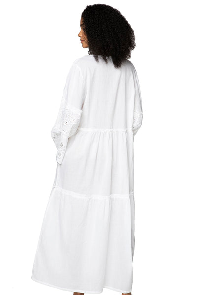 Subtle Luxury Maxi Siren Cotton Eyelet Maxi Sun Dress