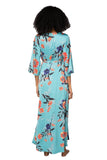 Subtle Luxury Maxi Summer Bloom Maxi Kimono Dress