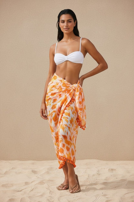 Artisanal Patchwork Print Multi Wear Sarong Wrap Scarf