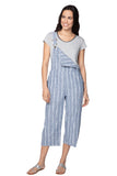 Subtle Luxury Overall S/M / Wave Stripe / 55% Linen 45% Viscose Bethany Linen Blend Overalls