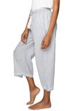 Subtle Luxury Pant Crop Beach Pant in Light Grey Chambray