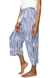 Subtle Luxury Pant L/XL / AO Blue Ikat Crop Beach Pant in Ikat Print Blue