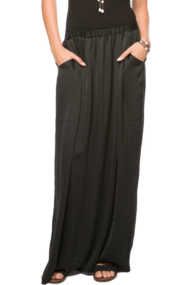 Subtle Luxury Pant S/M / Black / Soft Satin Poly Satin Lazy Day Pant