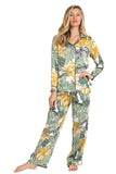 Subtle Luxury Pant S/M / P13 Leafy Palm - White / 100% Polyester Bailey Beach Drawstring Pant in Tropical Prints On Sale Now