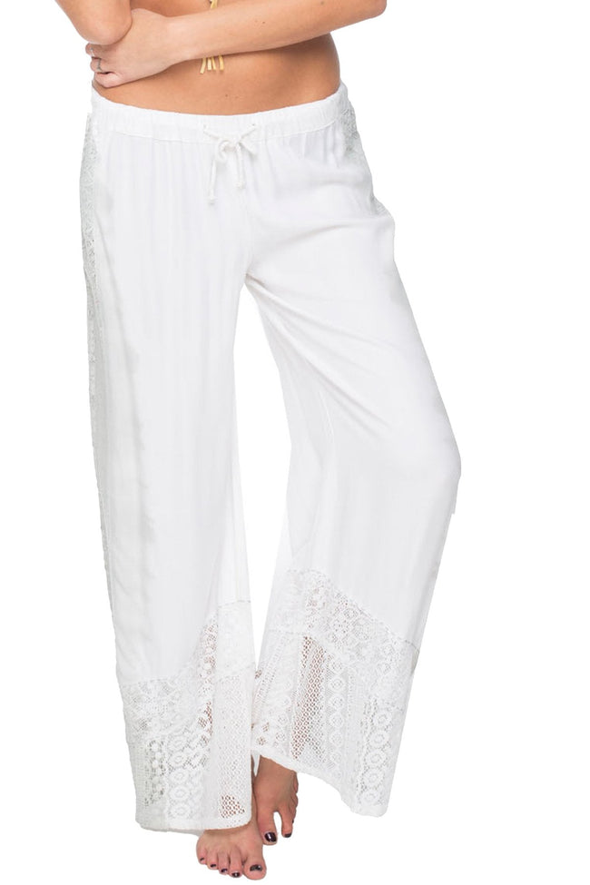 Subtle Luxury Pant Wavelength Lace Pant in Pebble Dip Dye / XS/S / Pebble Dip Dye Wavelength Lace Accent Pant in Side Panel Dip Dye