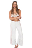 Subtle Luxury Pant Wavelength Lace Pant in Starfish Pink Dip Dye / S/M / Starfish Pink Dip Dye Wavelength Lace Accent Pant in Side Panel Dip Dye
