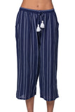 Subtle Luxury Pant XS/S / Cabana Blue Crop Beach Pant in 100% Cotton - Cabana Blue