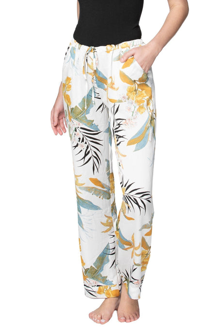 Crop Beach Pant in Stitched Embroidery detail on Sale Now