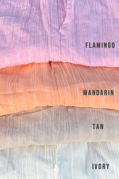 Subtle Luxury Pants Cotton Stripe Gauze with Lurex Coastal Side Tie Pant