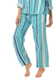 Subtle Luxury Pants S/M / Montauk Stripe Print - Blue / 100% Cotton Double Gauze Double Gauze Print Getaway Pant
