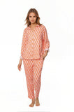 Subtle Luxury Pants XS/S / Artisan Block Print - Pink / 100% Cotton Double Gauze Double Gauze Getaway Pant - Printed