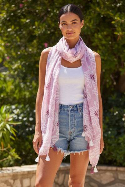 subtle-luxury-pink-floral-scarf-wrap by spun by subtle luxury