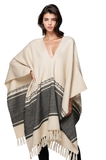 Subtle Luxury Poncho Rolling Stone Woven Blanket Poncho