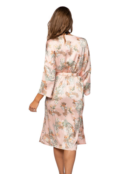Subtle Luxury Robe Bed to Brunch Kimono Robe in Spring Bouquet