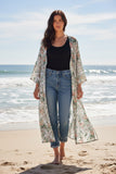 subtle-luxury-robe-duster-Bed to Brunch Kimono Robe in Blooming Paradise Print white floral