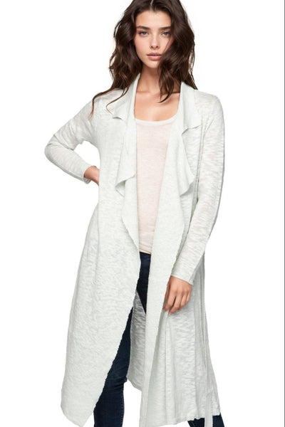 Subtle Luxury Robe Duster Season-less Sweater Knit Robe / S/M / Mint Season-less Chic Sweater Knit Long Cardigan Robe