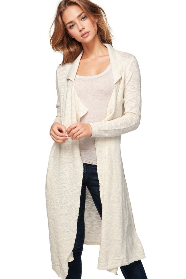 Subtle Luxury Robe Duster Season-less Sweater Knit Robe / S/M / Shell Season-less Chic Sweater Knit Long Cardigan Robe