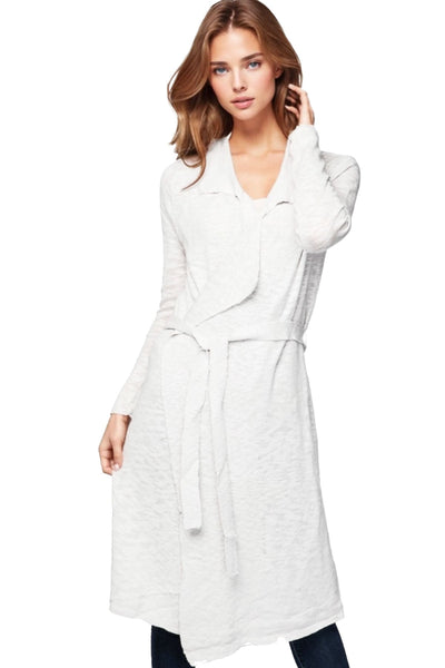 Subtle Luxury Robe Duster Season-less Sweater Knit Robe / S/M / White Season-less Chic Sweater Knit Long Cardigan Robe