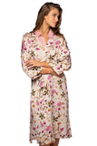 Subtle Luxury Robe S/M / Dusty / 100% Poly - Mid Weight Bed to Brunch Kimono Coverup Robe in Mystic Floral Print