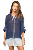 Subtle Luxury Shirt Dress L/XL / TD-Dip Dye / 100% Cotton Amari Beachside Shirt Dress
