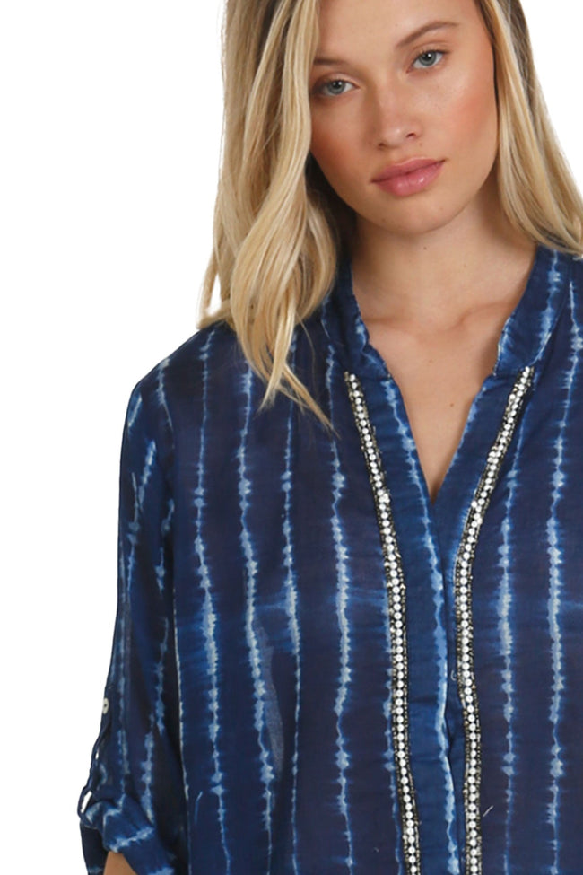 Subtle Luxury Shirt Dress S/M / TD-Stripe / 100% Cotton Amari Beachside Shirt Dress