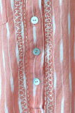 Subtle Luxury Shirts Boyfriend Embroidery Shirt Coverup in Cotton Novelty Stripes & Ikat Fabrics