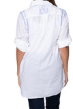 Subtle Luxury Shirts Boyfriend White Cotton Shirt in Limited Supply Embroidery Colors | On sale now