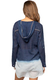 Subtle Luxury Shirts Odette Hoodie in Pigment Dip Dye and Shibori print