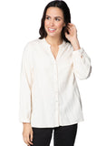 Subtle Luxury Shirts S/M / Sand / 55% Linen, 45% Viscose Aveline Button Front Linen Blend Shirt