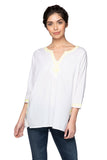 Subtle Luxury Shirts S/M / White w/Lemon embroidery / 100% Cotton Always Summer Kaftan