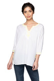 Subtle Luxury Shirts S/M / White w/Lemon embroidery / 100% Cotton Always Summer Kaftan in Lemon