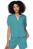 Subtle Luxury Shirts XS/S / Aquamarine / 100% Cotton Double Gauze Double Gauze Getaway Solid Camp Shirt